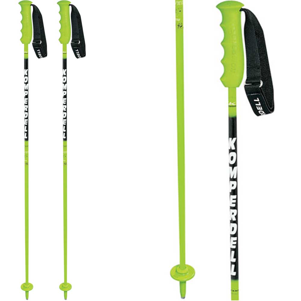 Komperdell - National Team Carbon Alpin Skistöcke Kinder green