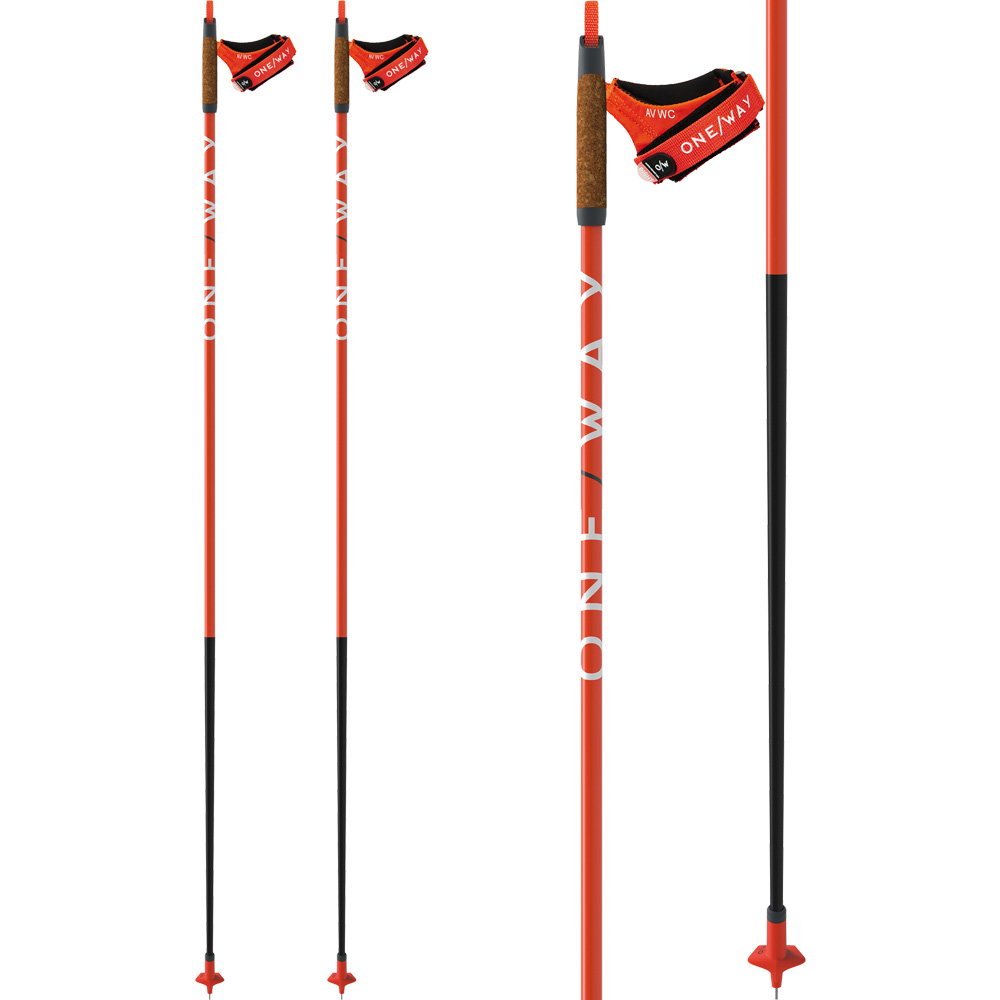 One Way - Premio 30 Langlaufstock neon orange