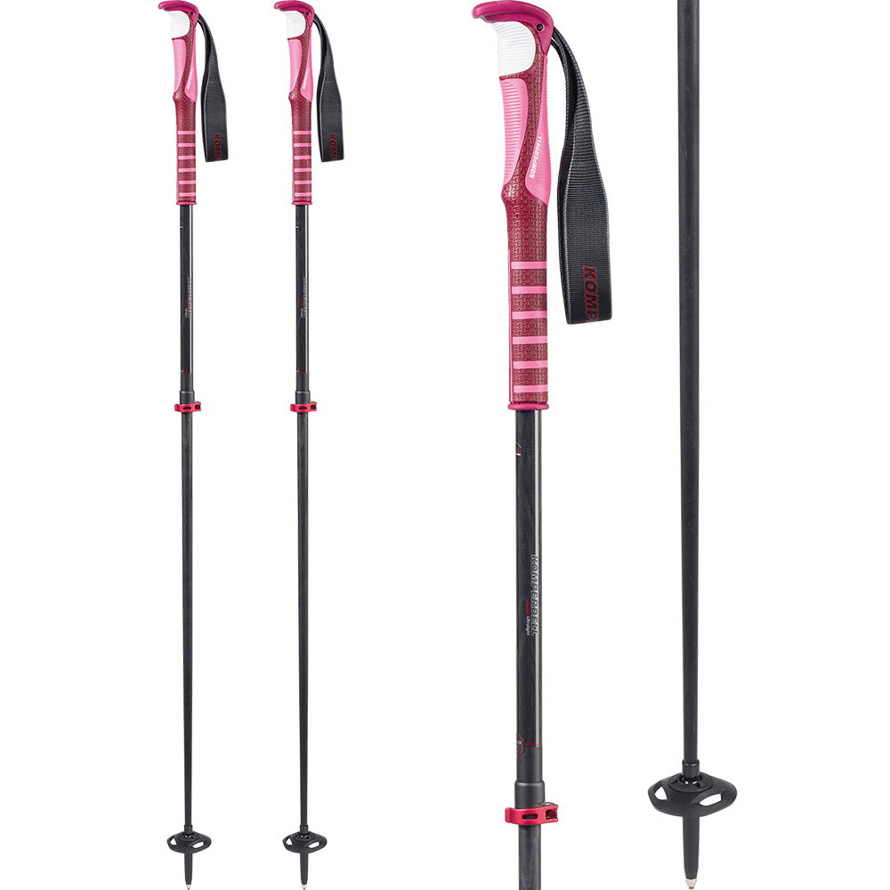 Komperdell - Carbon C.7 Ascent Touren Skistöcke berry