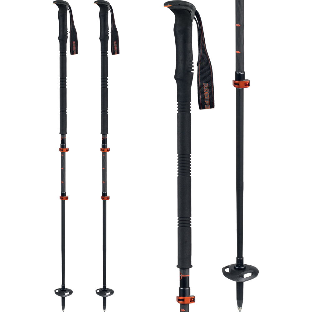 Komperdell - Carbon CXP Pro Touren Skistöcke black sand