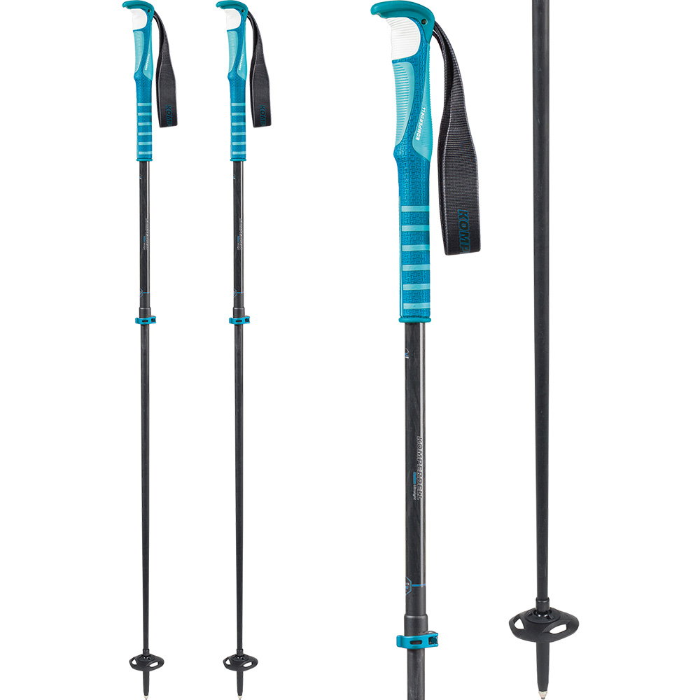Komperdell - Carbon C.7 Ascent Touren Skistöcke blau