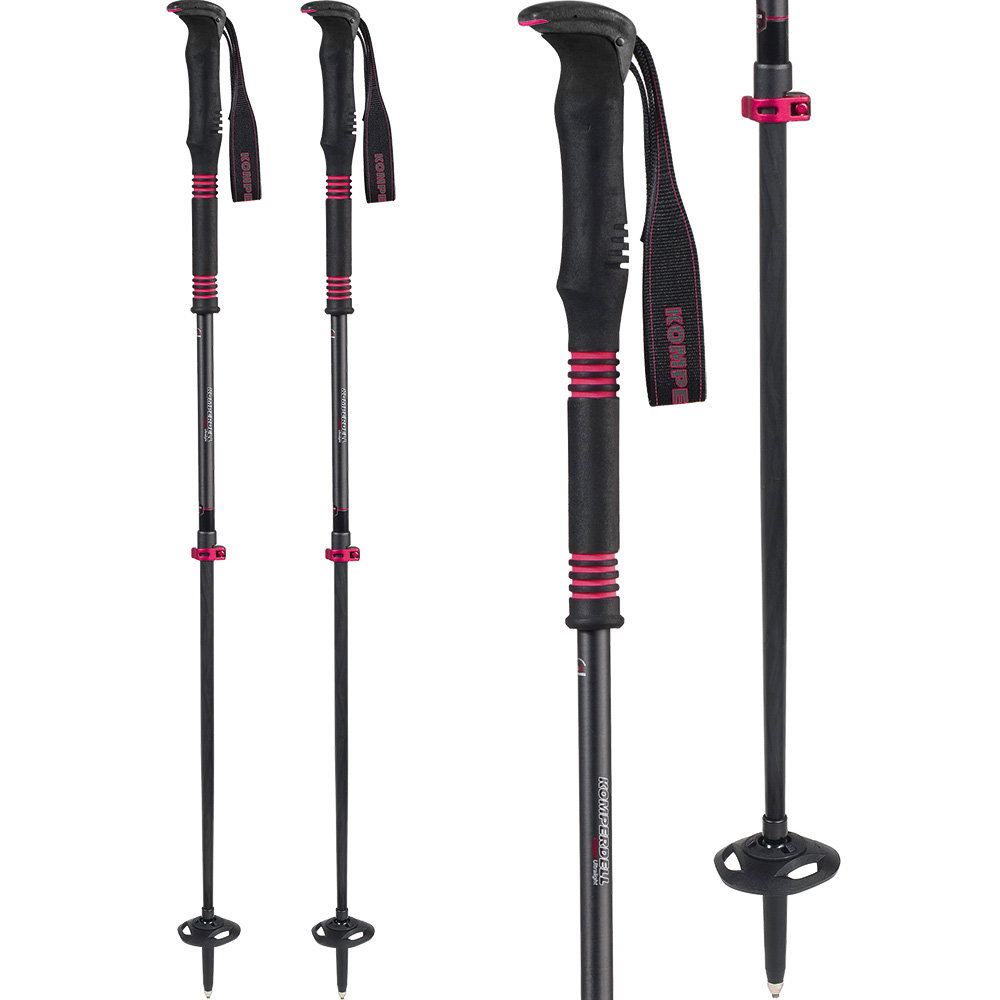 Komperdell - Carbon C2 Ultralight Touren Skistöcke black berry