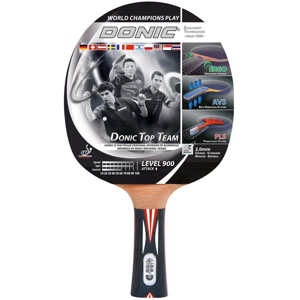 Donic Schildkröt - Top Team Level 900 Tischtennisschläger schwarz