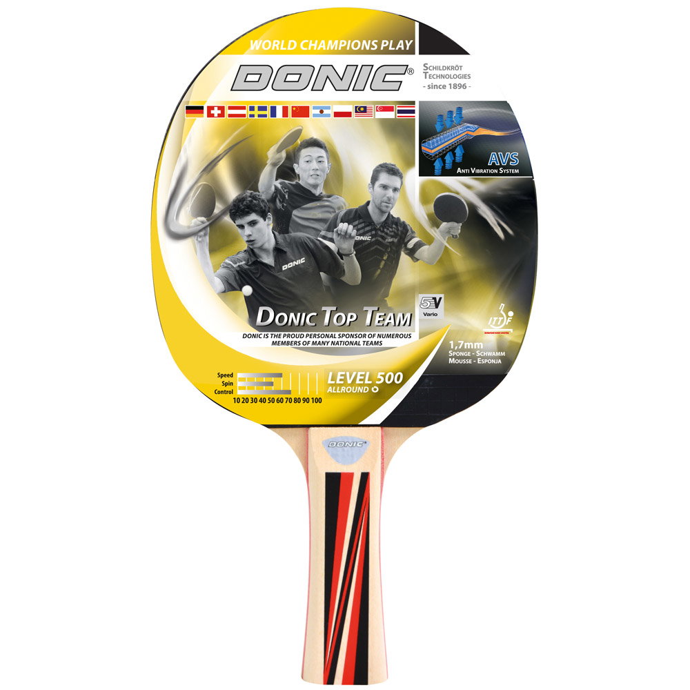 Donic Schildkröt - Top Team Level 500 Tischtennisschläger gelb