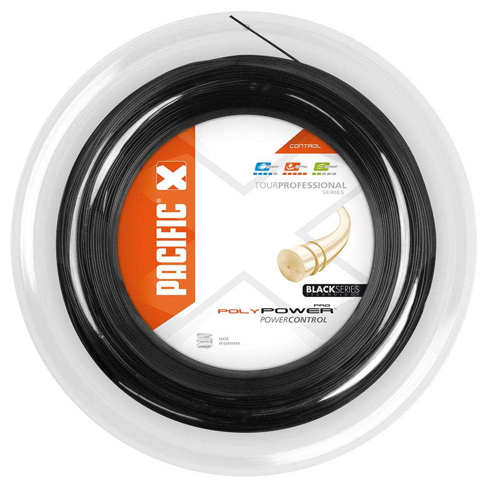 Pacific - Poly Power PRO Black Series 1,30mm/16 200m Tennissaite schwarz