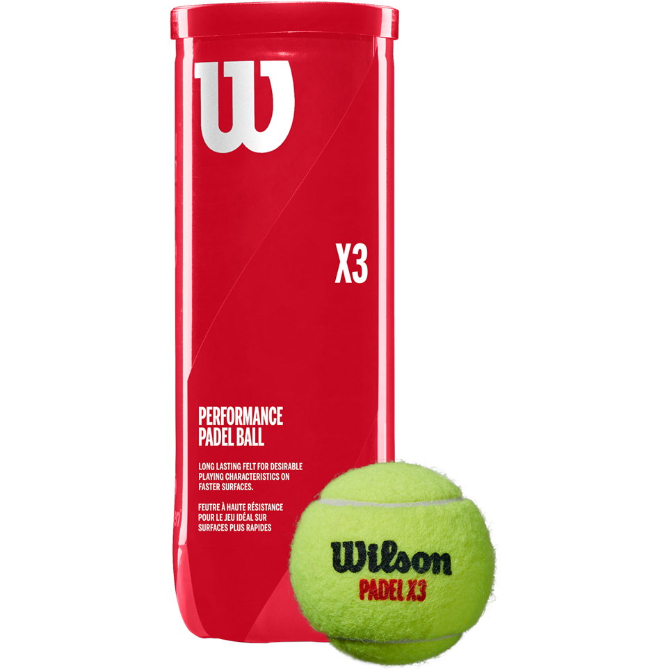 Wilson - X3 Padelbälle 3er gelb
