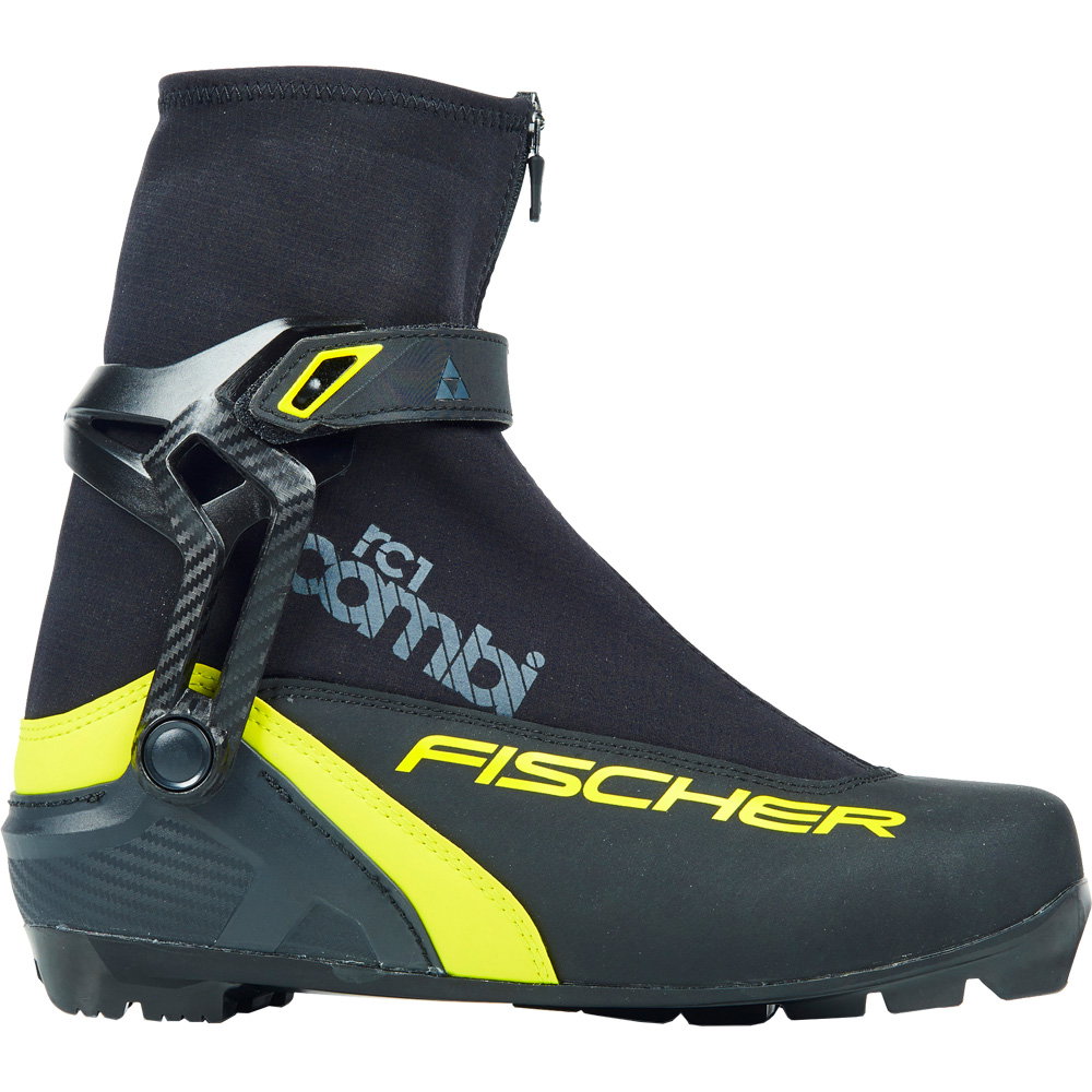 Fischer - RC1 Combi Langlaufskischuhe schwarz gelb inkl. Bindung