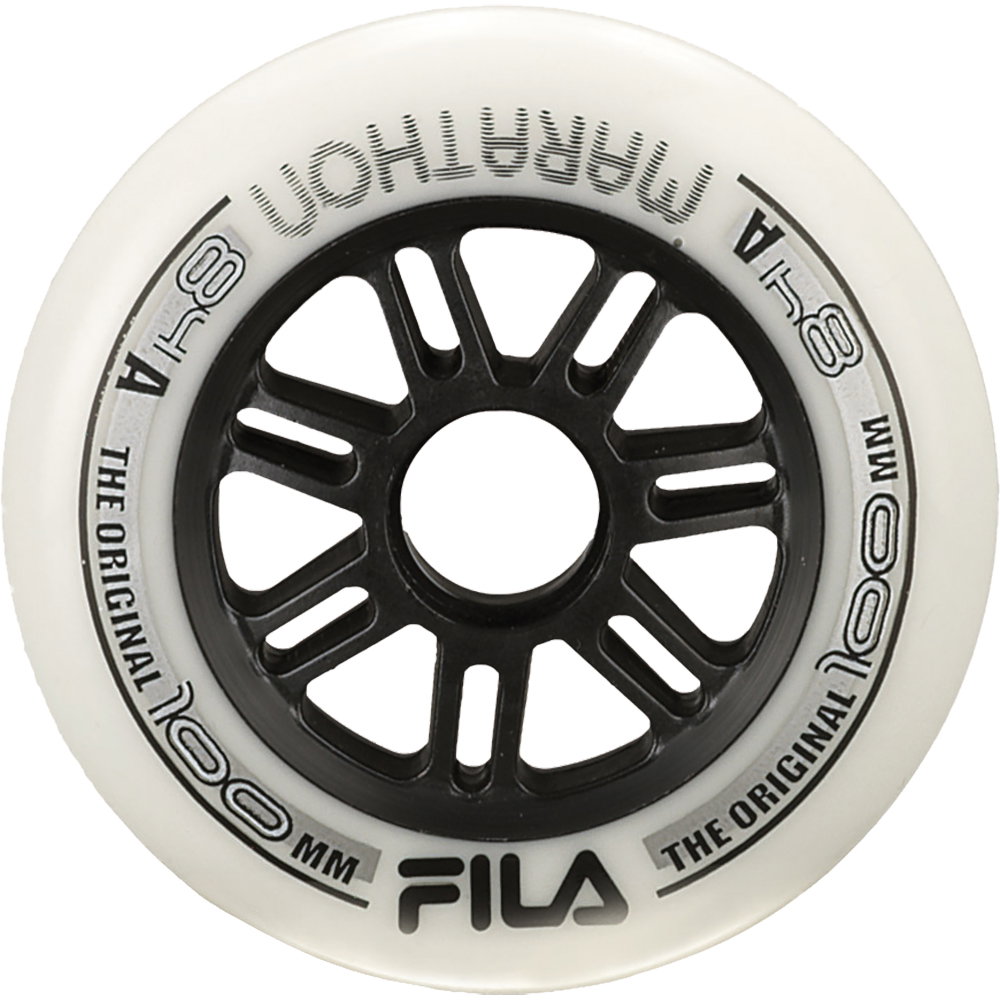 Fila - Rollen-Set für Inlineskates 100mm/84A 8 Stück weiß