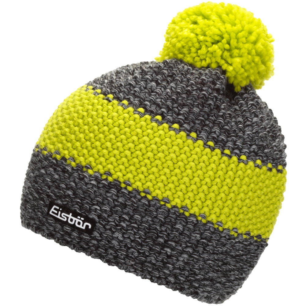 Eisbär - Styler Pompom Mütze anthrazit lime