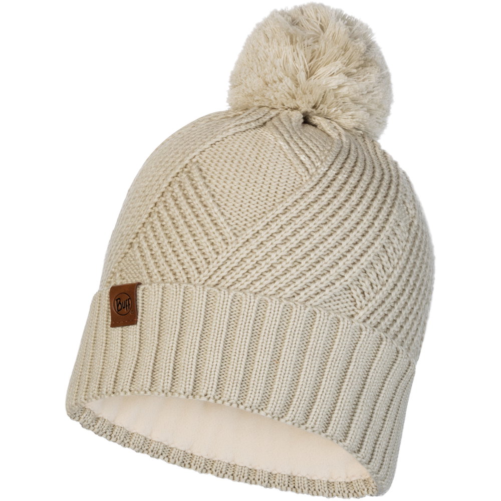 BUFF® - Knitted & Fleece Hat Raisa Bommelmütze Unisex cream