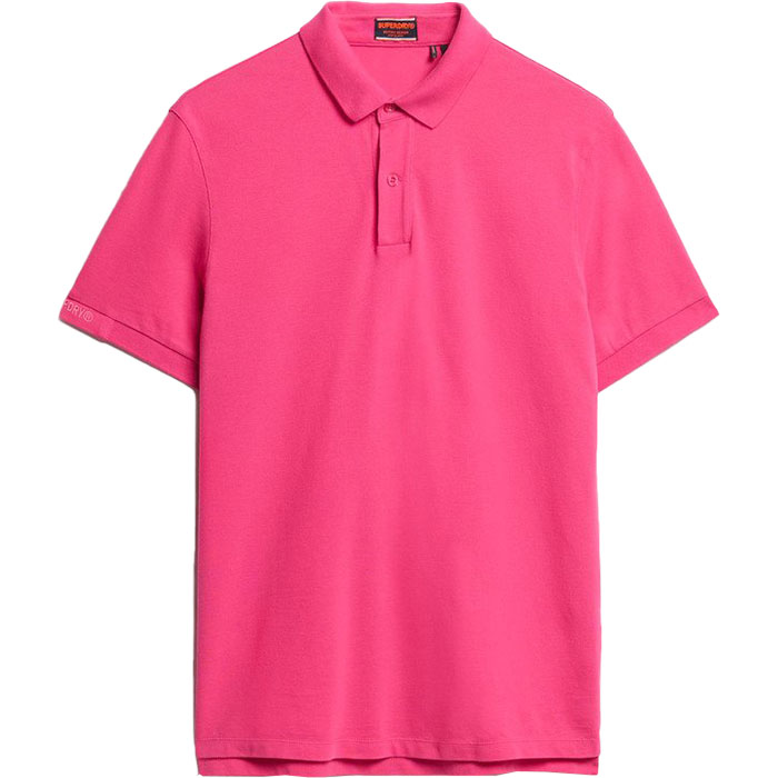 Superdry - City Pique Polo Shirt Herren raspberry pink