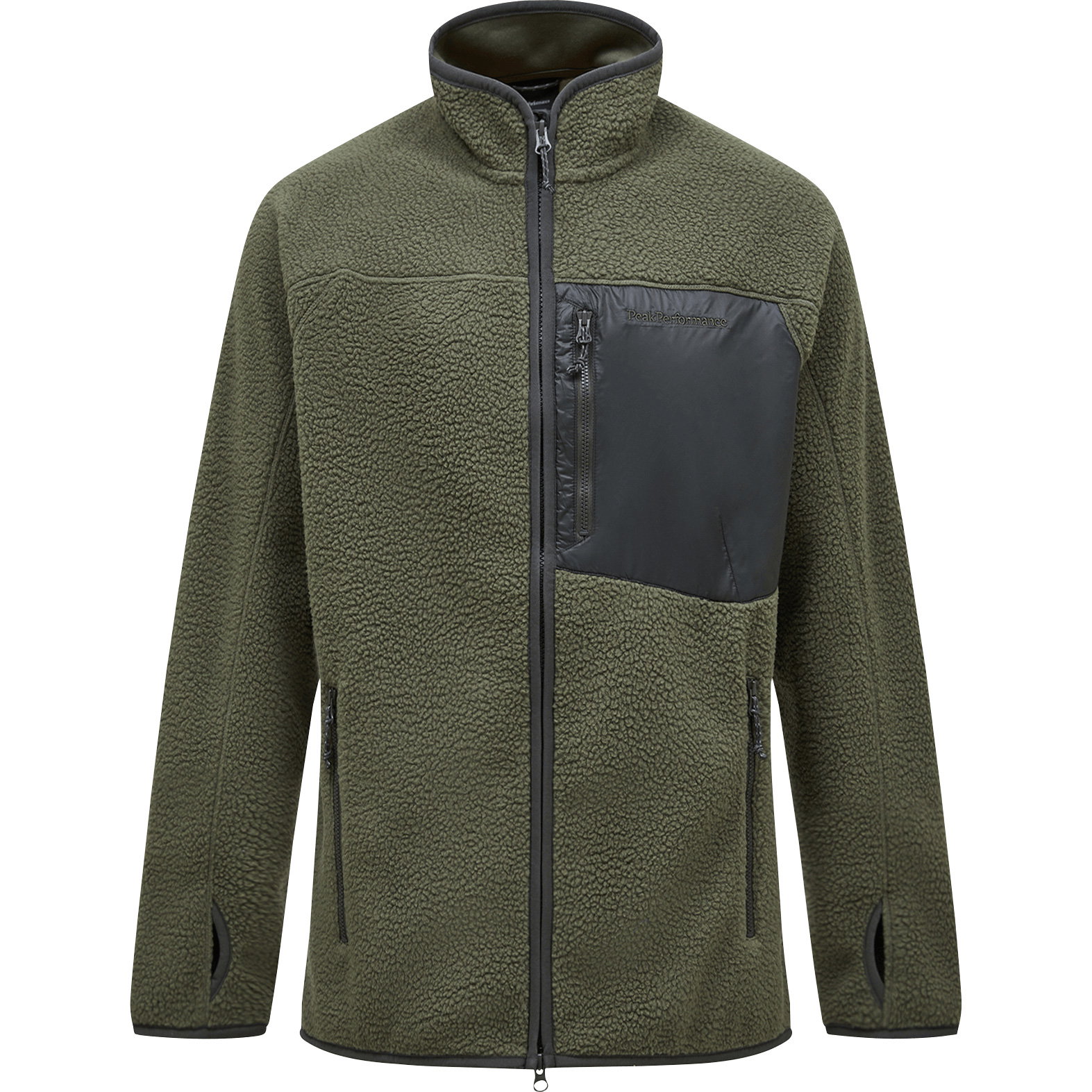 Peak Performance - Pile Zip Fleece Jacket Men pine needle at Sport