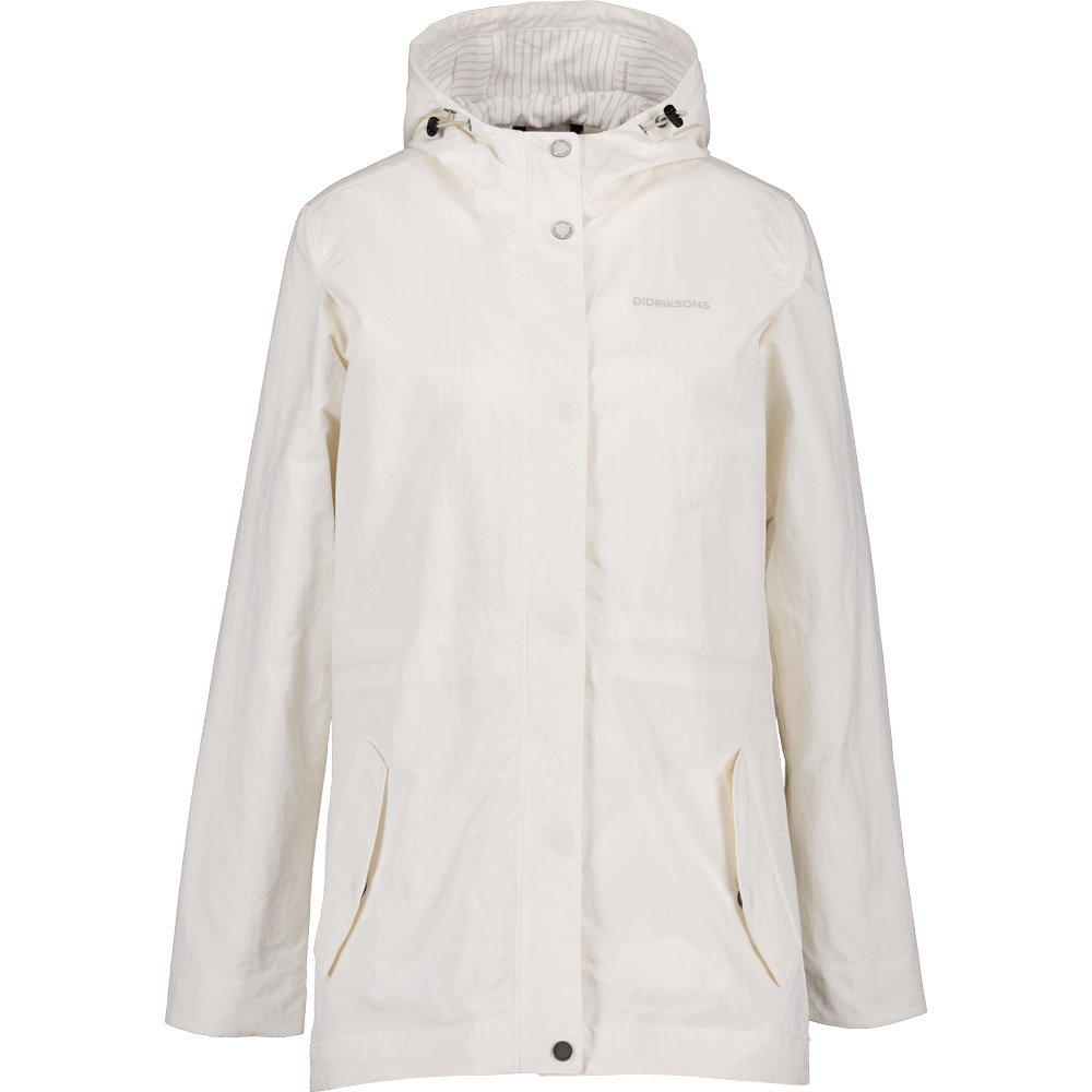 Parka Didriksons Storm System Femme Taille 40/L - Blanche, Isolée, Imperméable, Occasion Parfait état