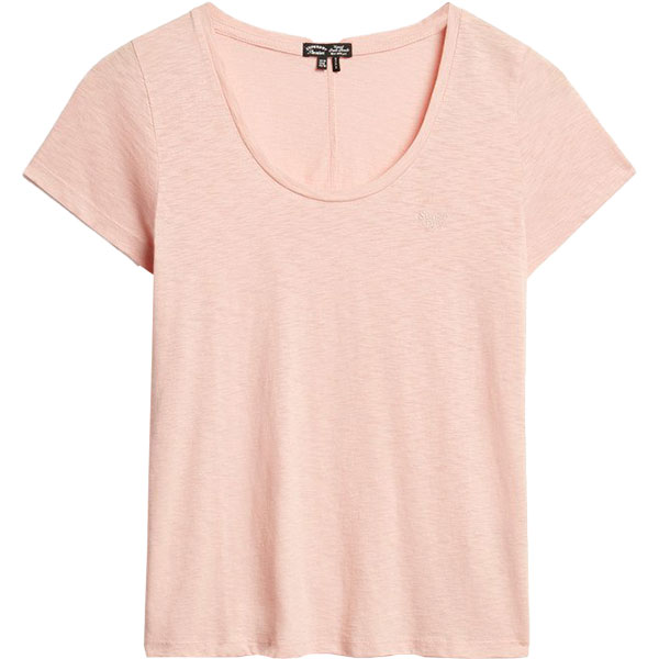 Superdry - Scoop Neck T-Shirt Damen pale pink