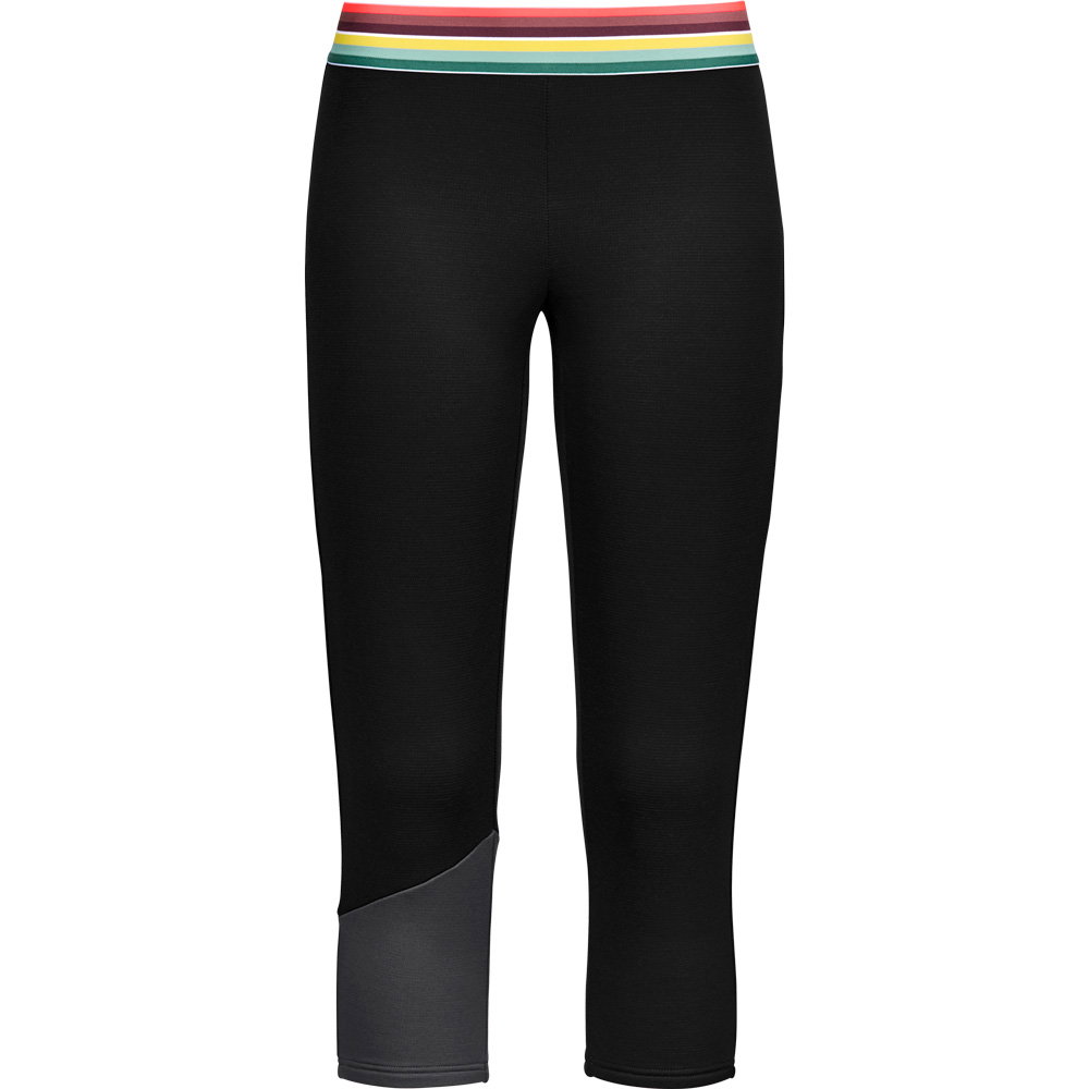 ORTOVOX - Fleece Light 3/4 Hose Damen black raven