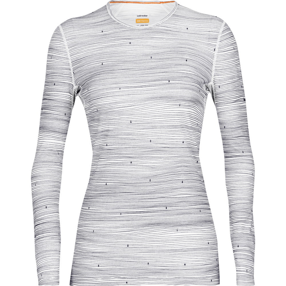Icebreaker - 200 Oasis Crew Ski Tracks Longsleeve Damen snow