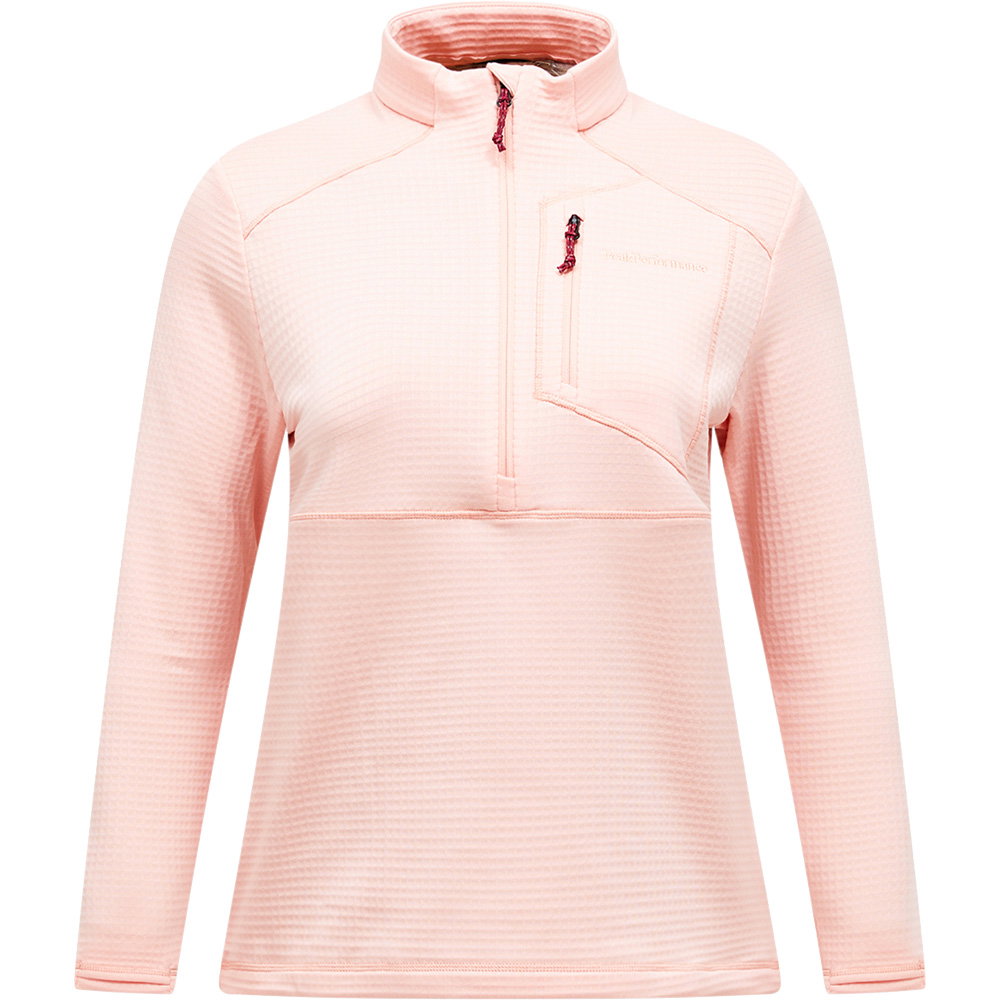 Peak Performance - Trail Grid Half Zip Fleecepullover Damen peach fuzz