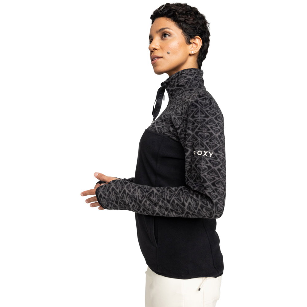 Roxy - Sayna Polarfleece Pullover Damen true black roxygram tonal