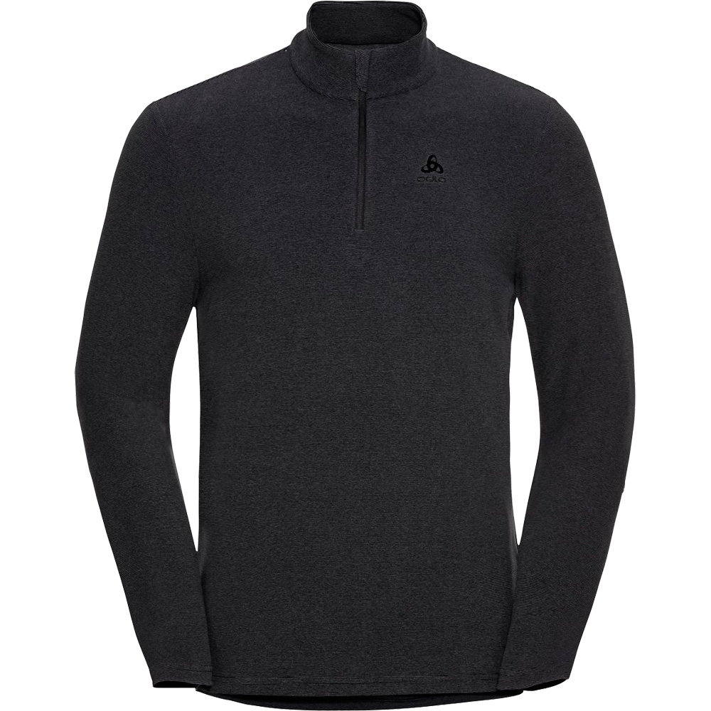 Odlo - Roy 1/2 Zip Midlayer Herren shale grey black stripes