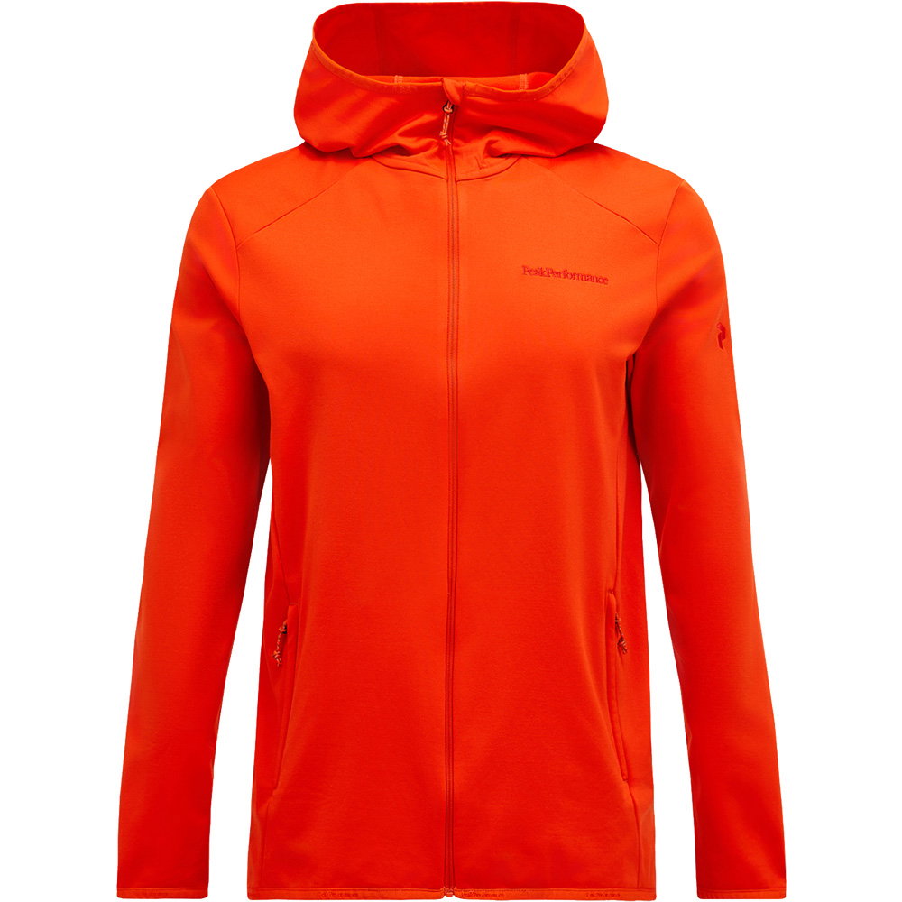 Peak Performance - Light Zip Hood Fleecejacke Herren solar burst