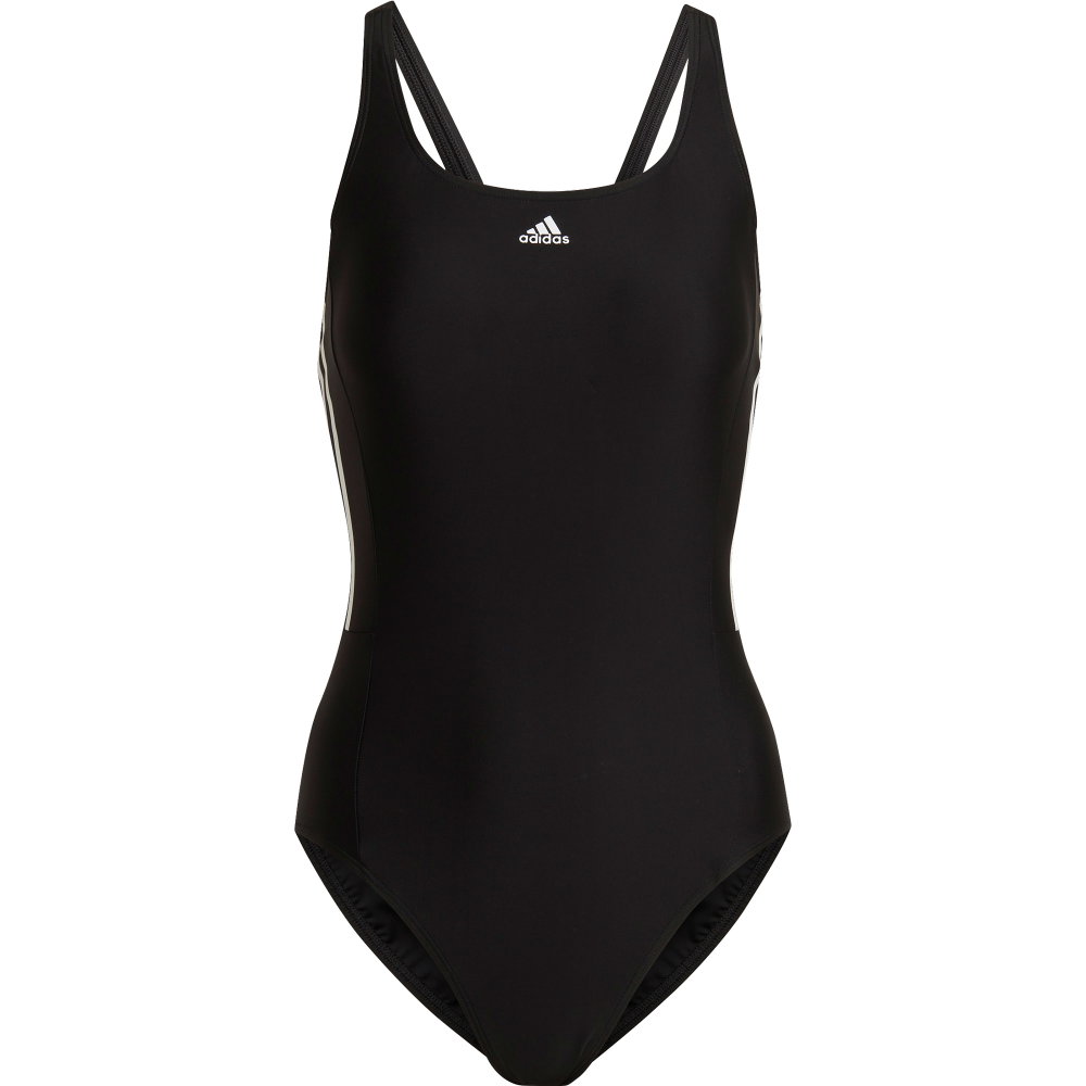 adidas - Mid 3-Streifen Badeanzug Damen schwarz