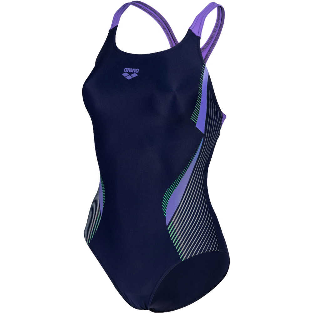 Arena - Break Swim Pro Badeanzug Damen navy dark lavanda