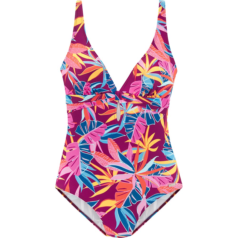 Lascana - Badeanzug Damen berry print