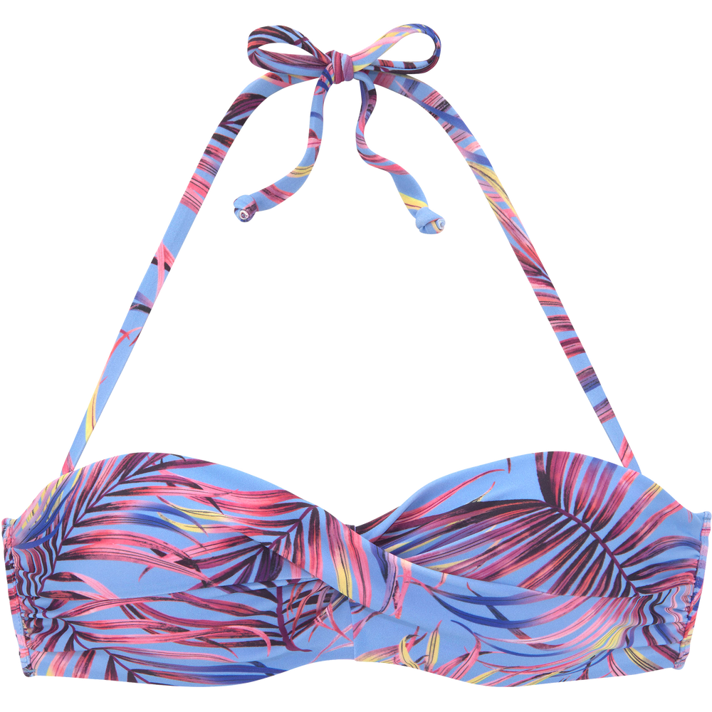 Lascana - Bügel Bandeau Bikini Top B Damen skyblue prin