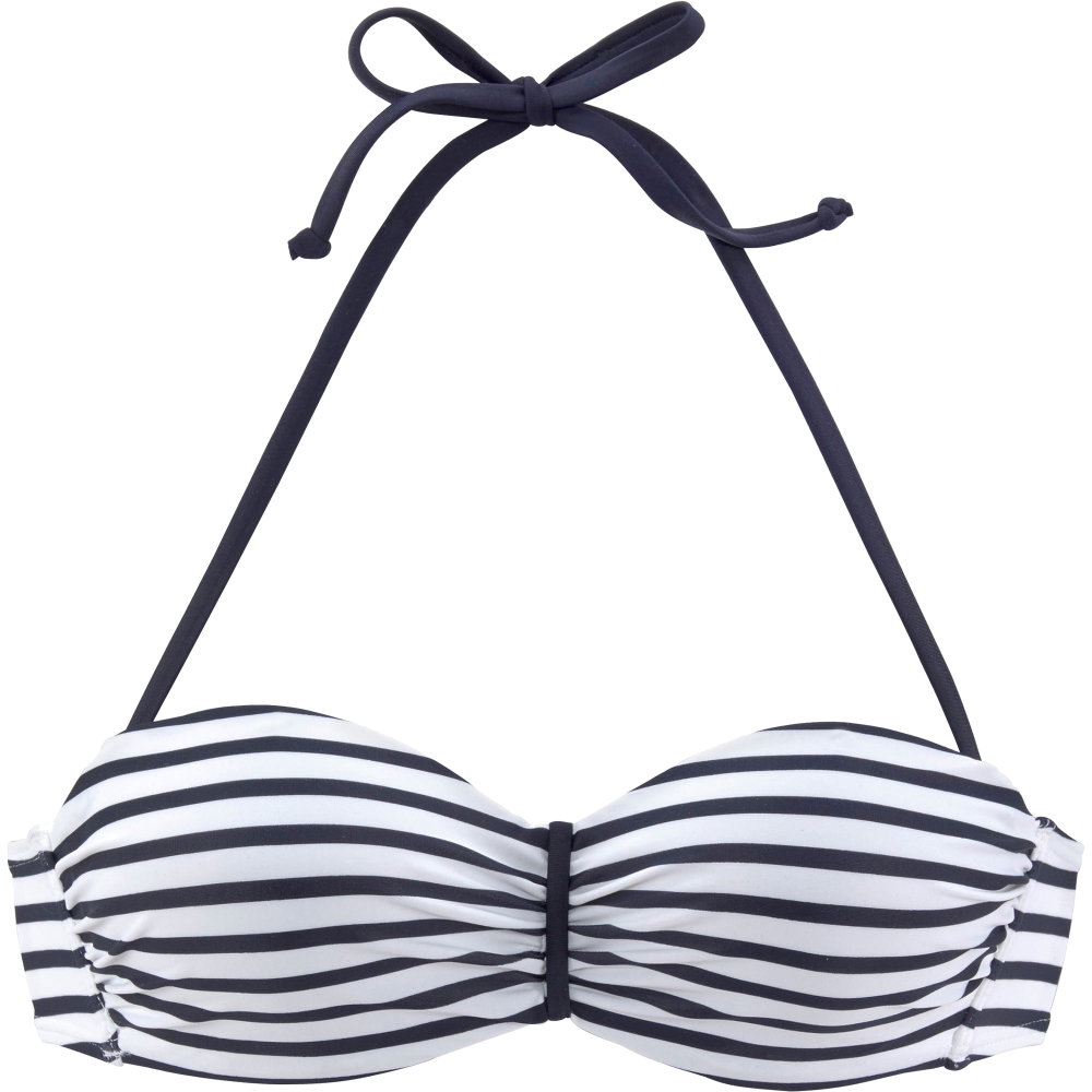 Lascana - Bandeau Bikini Top Damen schwarz weiß