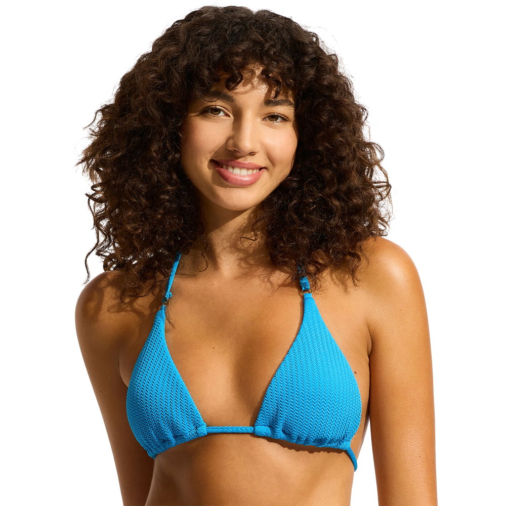 Seafolly - SeaDive Slide Tri Bikini Top Damen turquoise