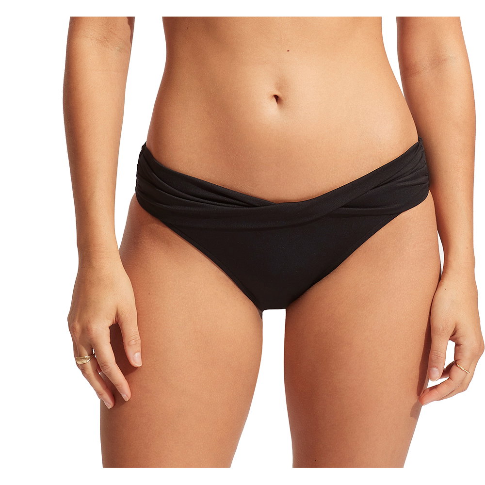 Seafolly - Seafolly Collective Twist Band Hipster Bikini Hose Damen schwarz