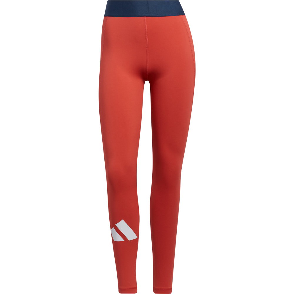 adidas - Techfit Life Mid-Rise Badge of Sport Tights Damen crew red black white