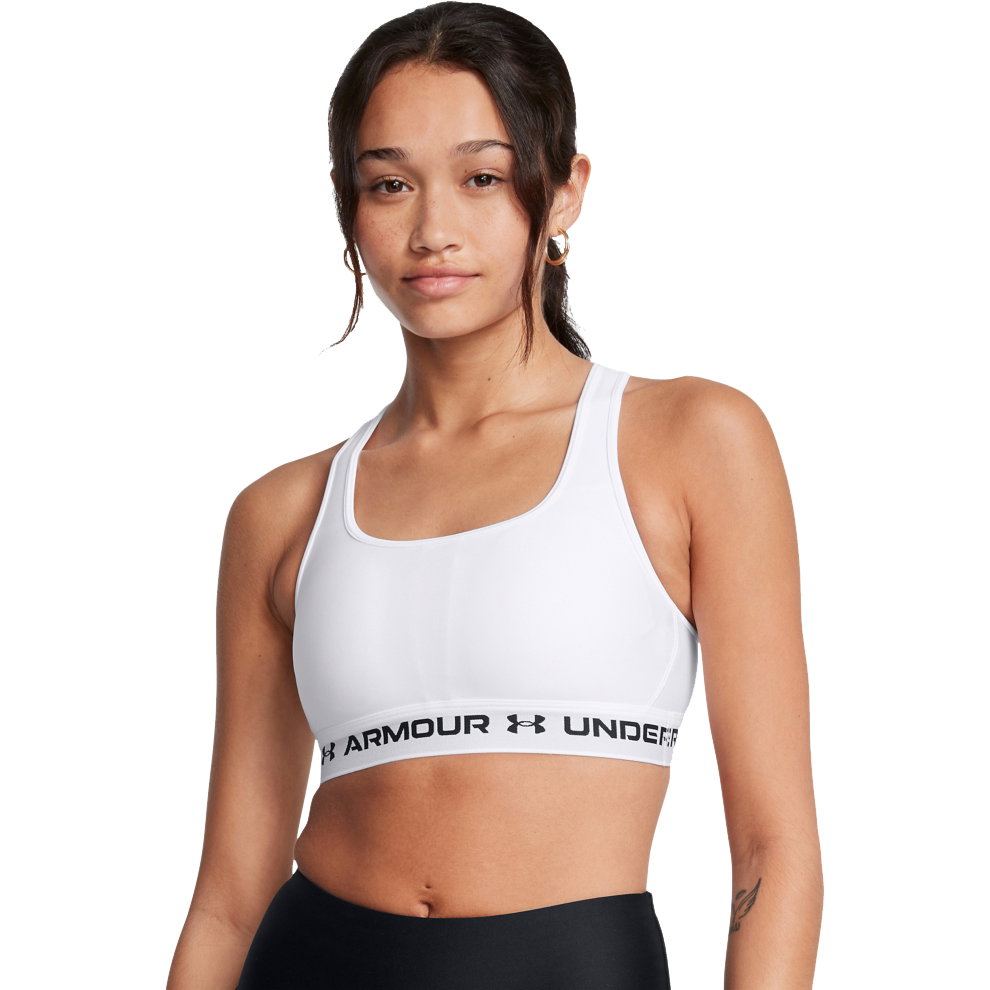Under Armour - Crossback Mid Sport BH Damen weiß