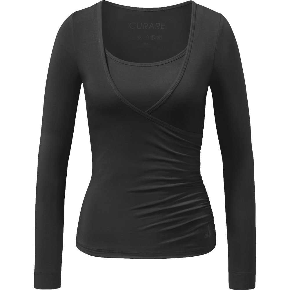 Curare - Wrap Shirt Damen schwarz