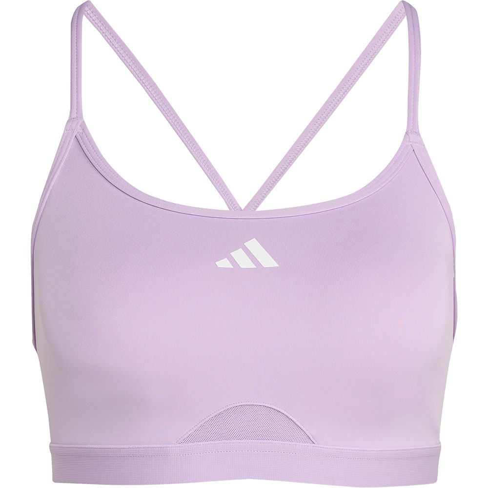 adidas - Aeroreact Training 3-Streifen Sport-BH Damen powder plum