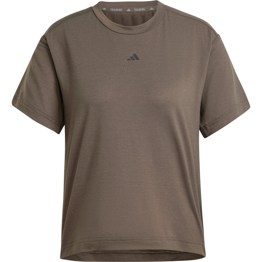adidas - Power Back-Cutout 3-Streifen T-Shirt Damen shadow olive