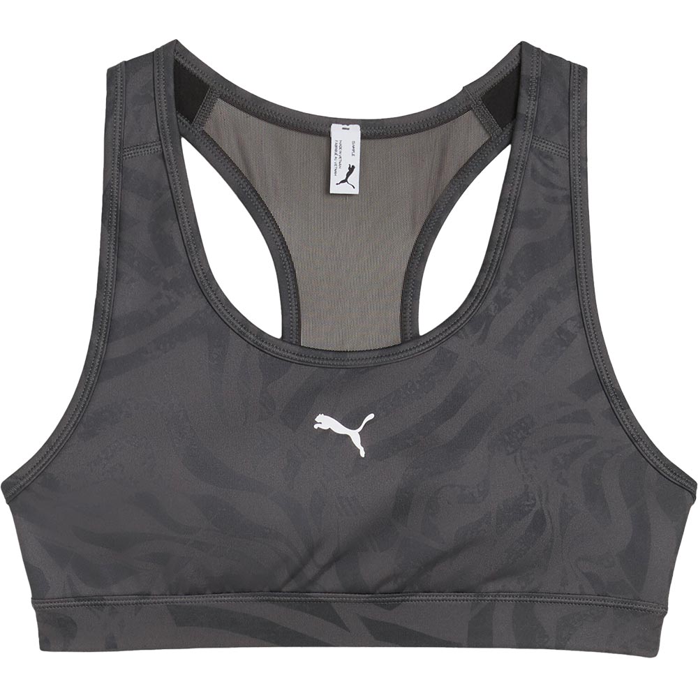 Puma - 4Keeps Padded Ribbon Srtipe BH Damen dusky gray