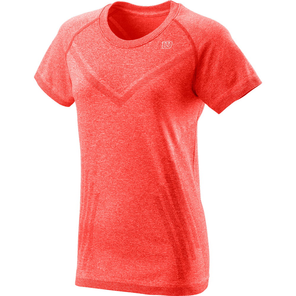 Wilson Power Seamless Crew T-Shirt Damen hot coral