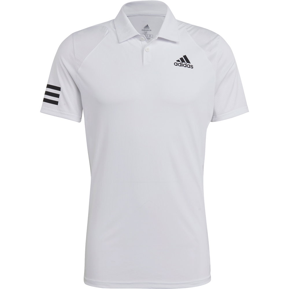 adidas - Tennis Club 3-Streifen Poloshirt Herren weiß schwarz