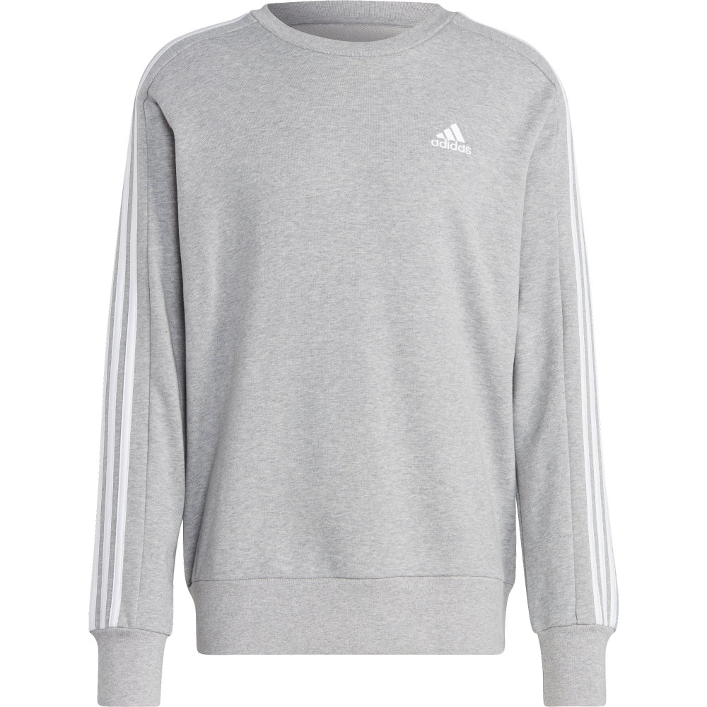 adidas - Essentials French Terry 3-Streifen Sweatshirt Herren medium grey heather
