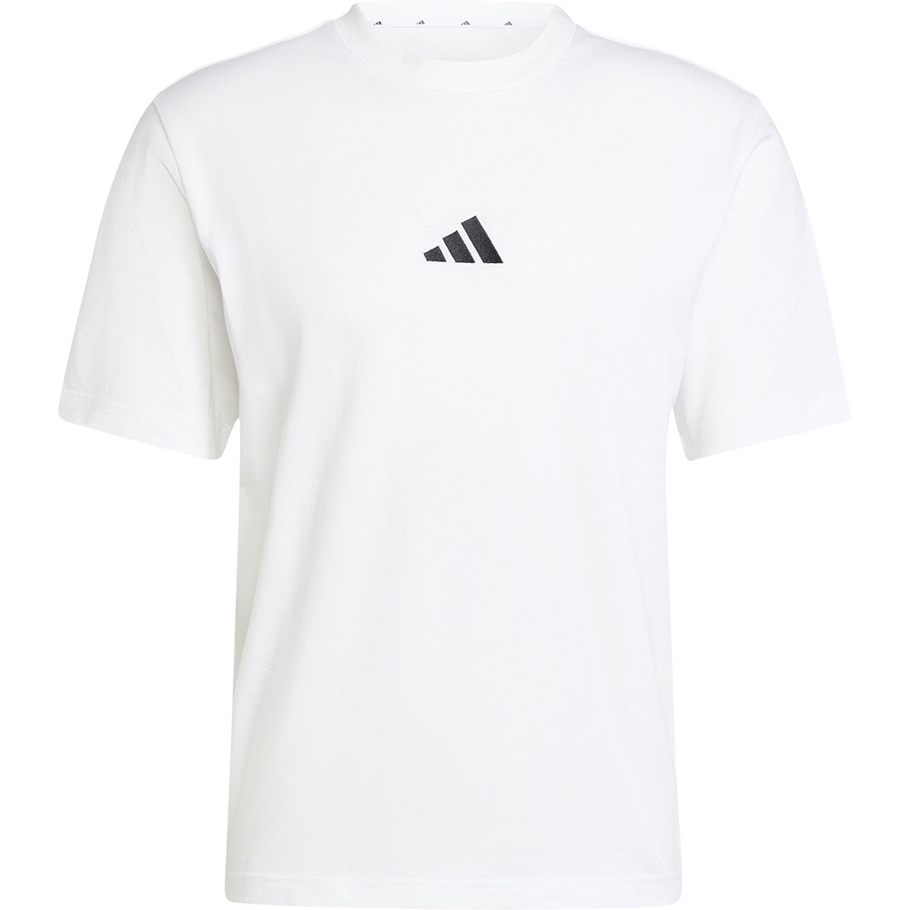 adidas - Essentials Small Logo Single Jersey T-Shirt Herren white