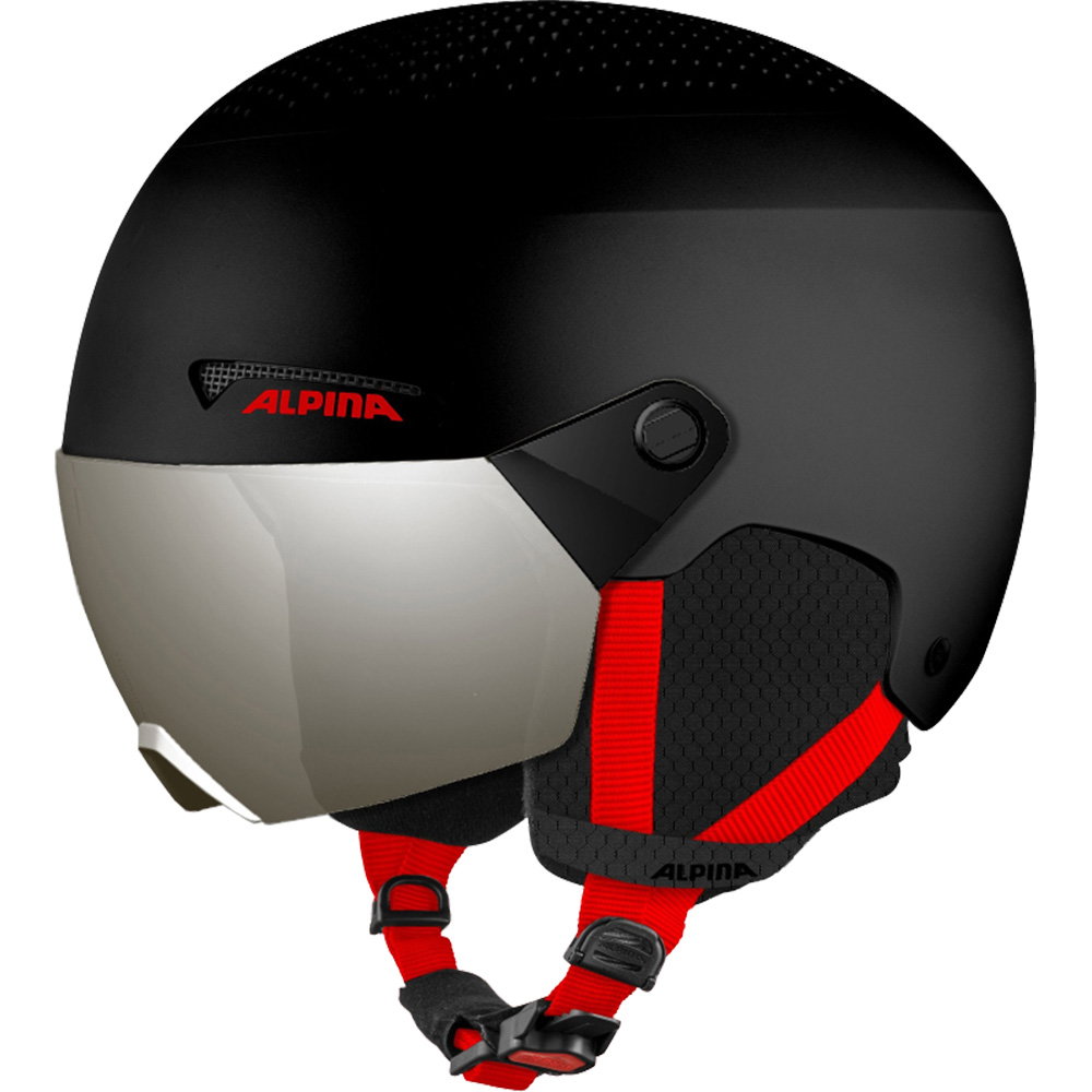 Alpina - Zupo Visor Q-Lite Visierhelm Kinder schwarz rot