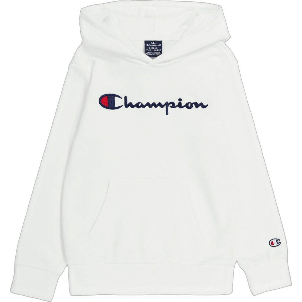 Champion - Icons Hooded Large Logo Sweatshirt Kinder weiß