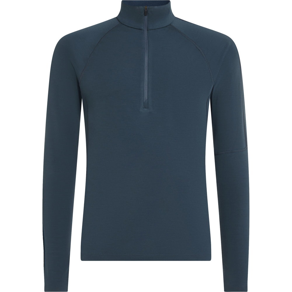 Icebreaker - MerinoFine 300 Polar Langarmshirt Half Zip Herren blau