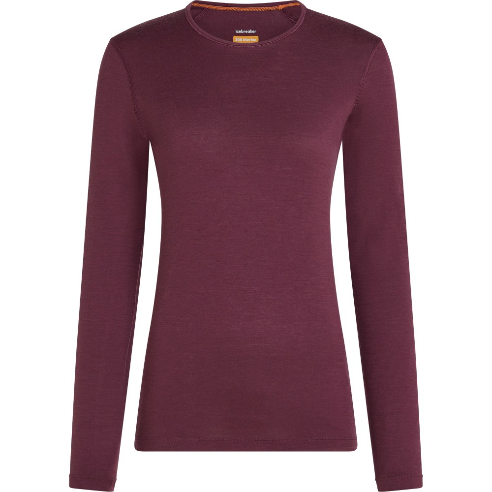 Icebreaker - Merino 200 Oasis Langarmshirt Damen rot