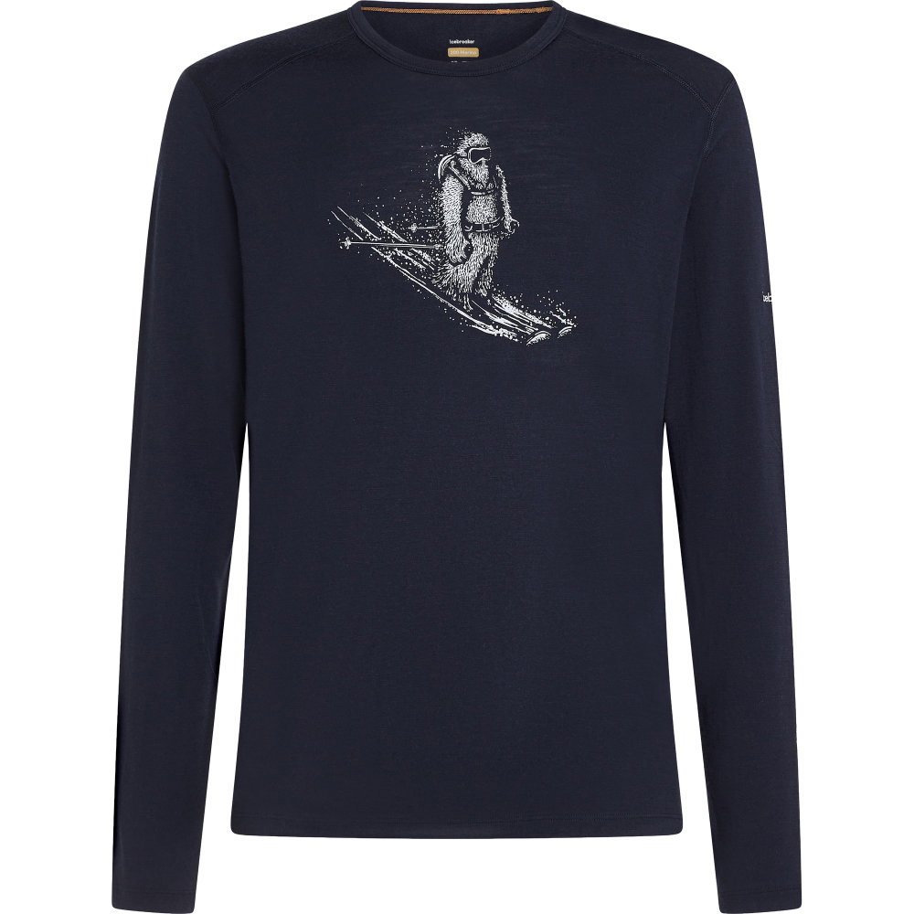 Icebreaker - Merino 200 Oasis Langarmshirt Skiing Yeti Herren blau