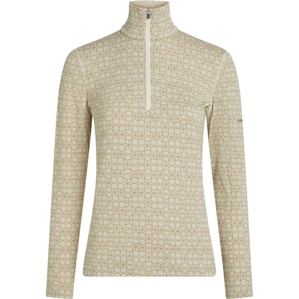 Icebreaker - Merino 260 Tech Vertex Langarmshirt Half Zip Damen braun