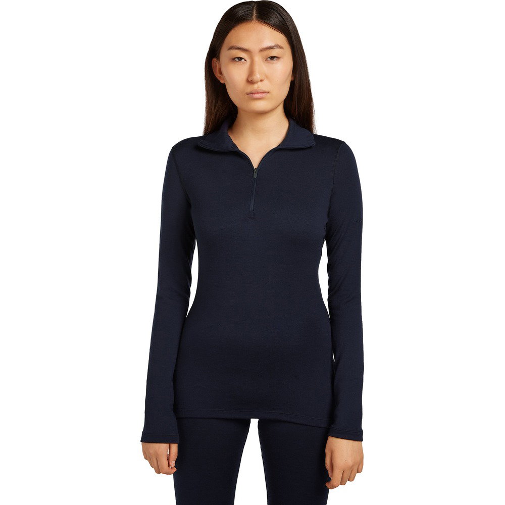 Icebreaker - Merino 260 Tech Langarmshirt Half Zip Damen blau