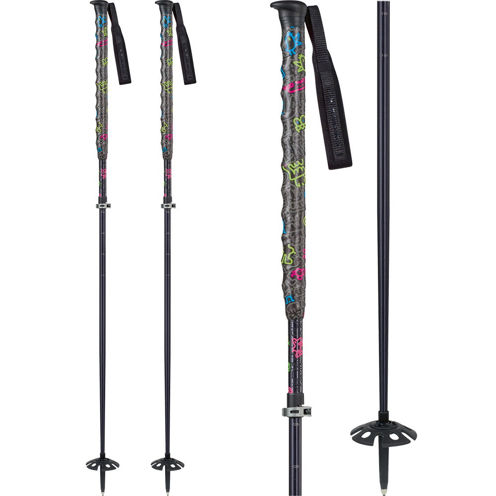 Komperdell - Big Art Junior Vario Touren Skistöcke Kinder doodle multicolor