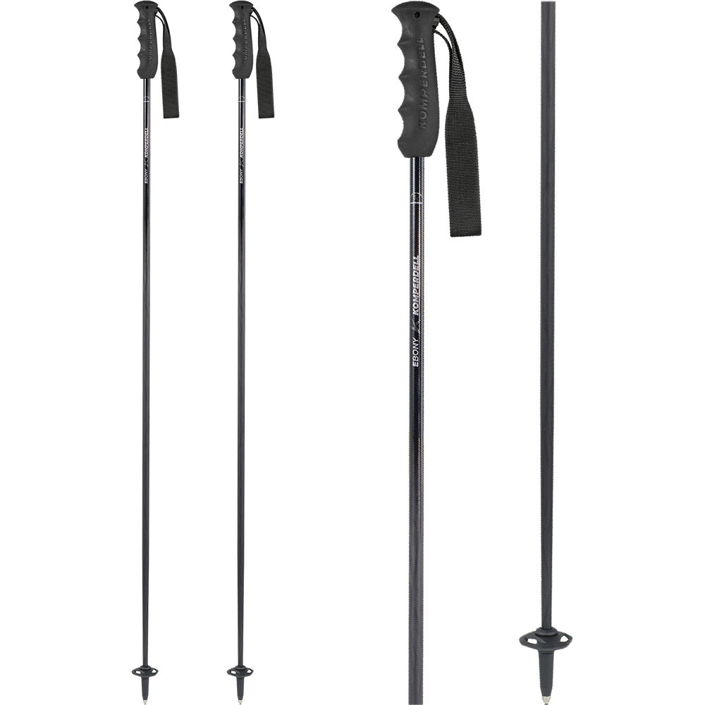 Komperdell - Ebony Carbon Alpin Skistöcke schwarz